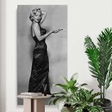 Marilyn Monroe in an Evening Gown canvas print displayed in a modern interior