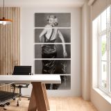 Marilyn Monroe Backless Dress Portrait five panel canvas wall art office mockup
