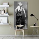 Marilyn Monroe Backless Dress Portrait canvas wall art shown in a modern interior