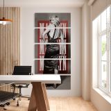 Marilyn Monroe Pop Art Backless Dress Portrait five panel canvas wall art office mockup