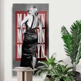 Marilyn Monroe Pop Art Backless Dress Portrait canvas print displayed in a modern interior