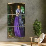Arthur Hughes April Love Tate Britain by Arthur Hughes three panel canvas print in a contemporary interior