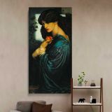 Dante Gabriel Rossetti Proserpine Tate Britain by Dante Gabriel Rossetti canvas wall art in a styled interior