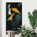 Dante Gabriel Rossetti Proserpine Tate Britain by Dante Gabriel Rossetti canvas print displayed in a modern interior