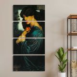 Dante Gabriel Rossetti Proserpine Tate Britain by Dante Gabriel Rossetti three panel canvas wall art room mockup