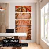 Albert Moore Blossoms Tate Britain by Albert Joseph Moore five panel canvas wall art office mockup