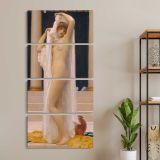 Frederic Lord Leighton The Bath of Psyche Tate Britain by Frederic Leighton three panel canvas wall art room mockup