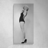 Marilyn Monroe Black Swimsuit Portrait Canvas Wall Art Print