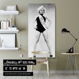 Marilyn Monroe Miss Naval Air Station Portrait canvas wall art shown in a modern interior