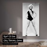 Marilyn Monroe Miss Naval Air Station Portrait canvas wall art displayed in a contemporary room