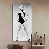 Marilyn Monroe Miss Naval Air Station Portrait canvas wall art in a styled interior