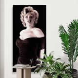 Marilyn Monroe Monkey Business Glamour Portrait canvas print displayed in a modern interior