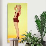Marilyn Monroe Pin Up Portrait canvas print displayed in a modern interior