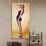 Marilyn Monroe Standing Pin Up Portrait canvas wall art in a styled interior