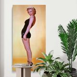 Marilyn Monroe Standing Pin Up Portrait canvas print displayed in a modern interior