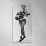 Marilyn Monroe Playing Guitar Canvas Wall Art Print