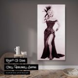 Marilyn Monroe Saloon Showgirl Portrait canvas wall art displayed in a contemporary room