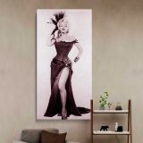 Marilyn Monroe Saloon Showgirl Portrait canvas wall art in a styled interior