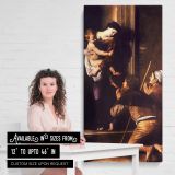 Madonna di Loreto Caravaggio c1604 6 by Caravaggio canvas wall art mockup 03