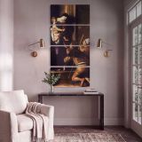 Madonna di Loreto Caravaggio c1604 6 by Caravaggio canvas print shown in a styled interior