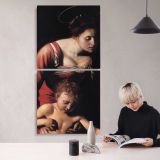 Michelangelo Merisi da Caravaggio Madonna Palafrenieri detail WGA04168 by Caravaggio canvas wall art mockup 04