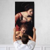 Michelangelo Merisi da Caravaggio Madonna Palafrenieri detail WGA04168 by Caravaggio Canvas Wall Art Print