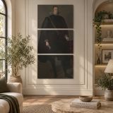 Philip IV of Spain by Diego Velazquez canvas wall art displayed in an interior