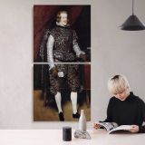 Philip IV in Brown and Silver by Diego Velazquez canvas wall art mockup 04