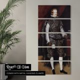 Philip IV in Brown and Silver by Diego Velazquez canvas wall art in a contemporary room