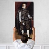 Philip IV in Brown and Silver by Diego Velazquez Canvas Wall Art Print