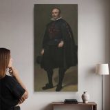 Portrait of Don Pedro de Barberana by Diego Velazquez canvas wall art mockup 02