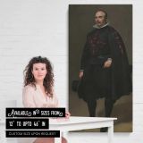 Portrait of Don Pedro de Barberana by Diego Velazquez canvas wall art mockup 03