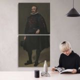 Portrait of Don Pedro de Barberana by Diego Velazquez canvas wall art mockup 04