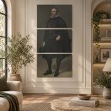 Portrait of Don Pedro de Barberana by Diego Velazquez canvas wall art displayed in an interior