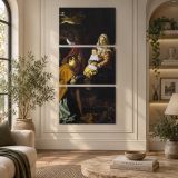 The Adoration of the Magi by Diego Velazquez canvas wall art displayed in an interior
