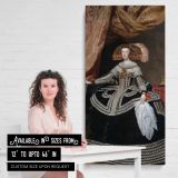 Queen Mariana of Austria by Diego Velazquez canvas wall art mockup 03