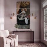 Queen Mariana of Austria by Diego Velazquez canvas print shown in a styled interior