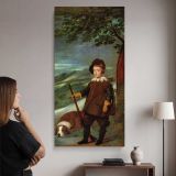 Prince Baltasar Carlos with a Dwarf by Diego Velazquez canvas wall art mockup 02