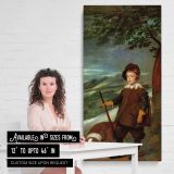 Prince Baltasar Carlos with a Dwarf by Diego Velazquez canvas wall art mockup 03