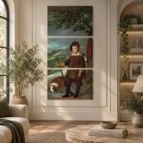 Prince Baltasar Carlos with a Dwarf by Diego Velazquez canvas wall art displayed in an interior