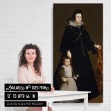 Lady Antonia de Ipenarrieta and Her Son by Diego Velazquez canvas wall art mockup 03