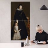 Lady Antonia de Ipenarrieta and Her Son by Diego Velazquez canvas wall art mockup 04