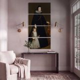Lady Antonia de Ipenarrieta and Her Son by Diego Velazquez canvas print shown in a styled interior