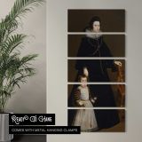 Lady Antonia de Ipenarrieta and Her Son by Diego Velazquez canvas wall art in a contemporary room