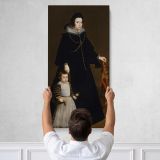 Lady Antonia de Ipenarrieta and Her Son by Diego Velazquez Canvas Wall Art Print