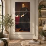 Don Diego del Corral y Arellano by Diego Velazquez canvas wall art displayed in an interior