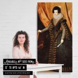 Elisabeth of France Queen of Spain by Diego Velazquez canvas wall art mockup 03