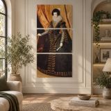 Elisabeth of France Queen of Spain by Diego Velazquez canvas wall art displayed in an interior