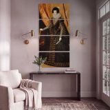 Elisabeth of France Queen of Spain by Diego Velazquez canvas print shown in a styled interior