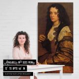 Portrait of a Young Woman by Diego Velazquez canvas wall art mockup 03